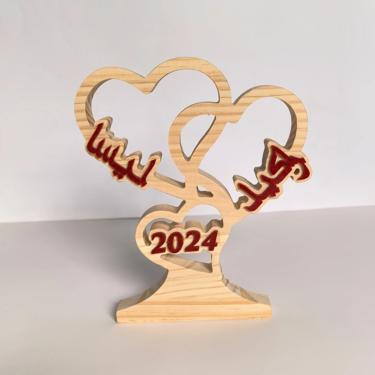 Anpassbarer Liebesherz-Holzschmuck