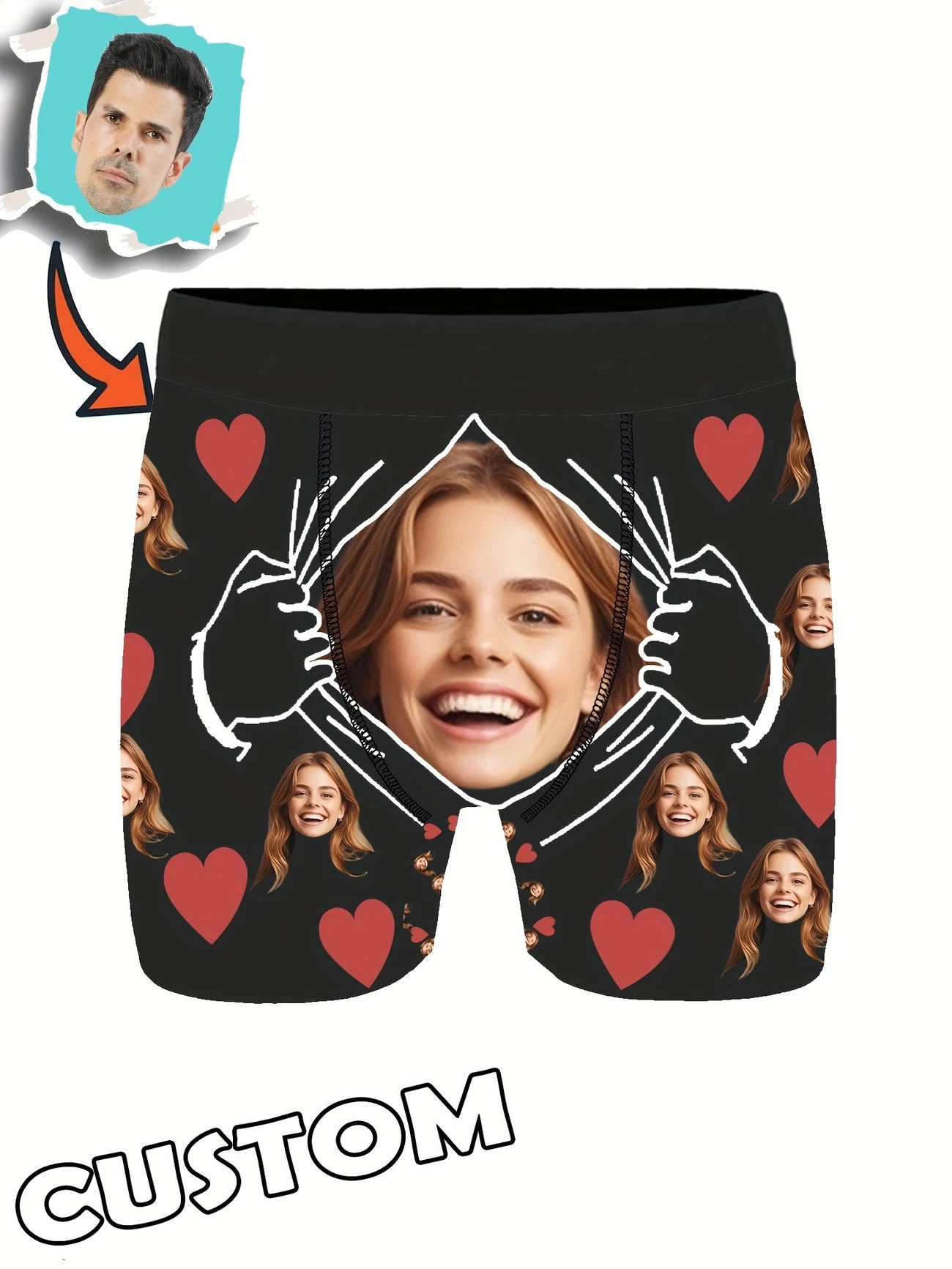 Kurze individuelle Polyester Boxershorts