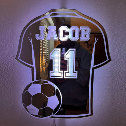 Individueller Name Fußball und Trikot Neon-LED